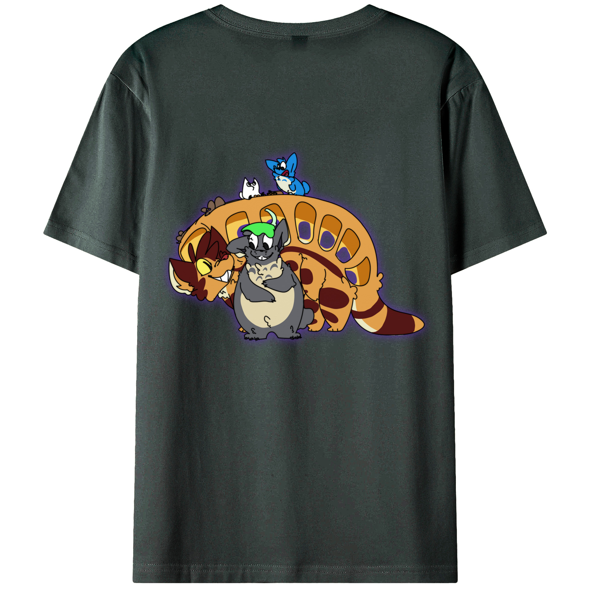 （画像用） となりのトトロ 草壁メイ 草壁サツキ My Neighbor Totoro Satsuki Kusakabe Mei Kusakabe 綿100％ メンズ半袖Tシャツ（バックプリント） 通気性